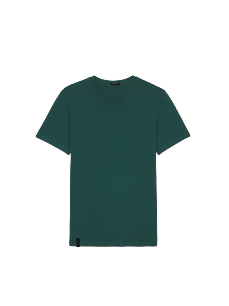 Økologisk grøn T-shirt til mænd – klassisk pasform, dansk design og GOTS-certificeret, produceret i Portugal
